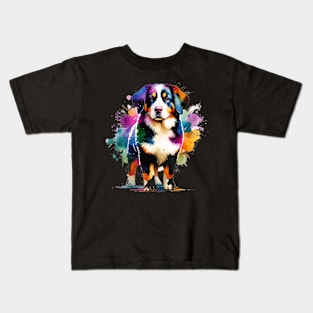 Watercolor Appenzeller Sennenhund Kids T-Shirt